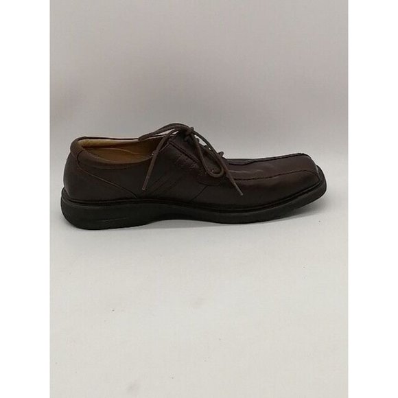 Nunn Bush Mens Derby Shoe Brown Leather Lace Up Dress Shoe Square Toe‎ 10.5 - Picture 2 of 10